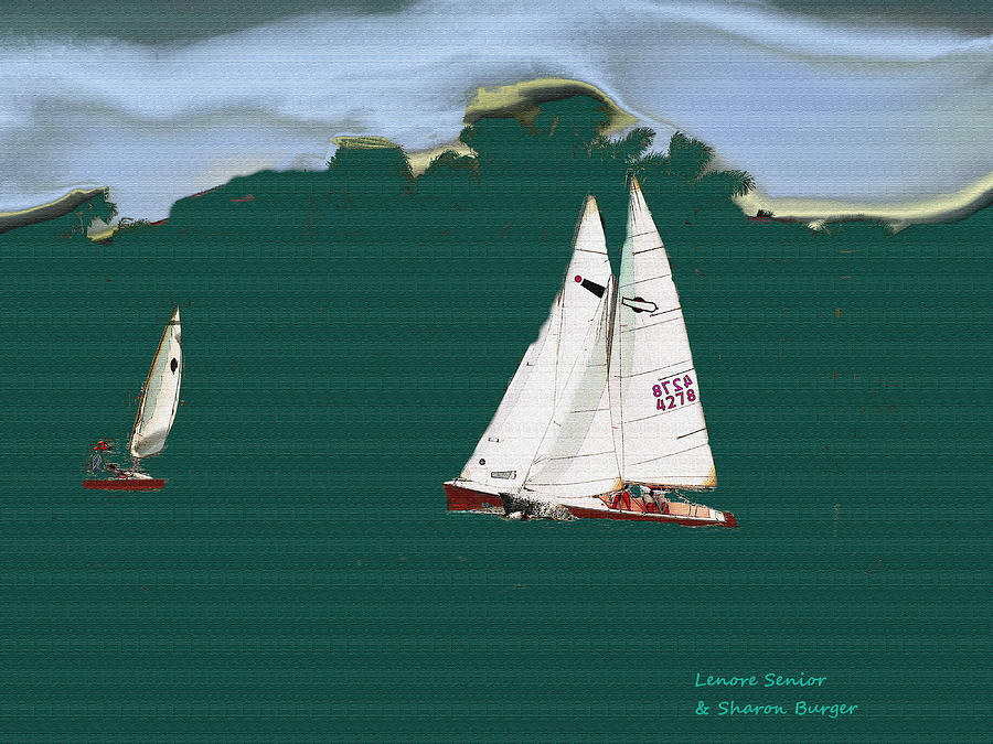 Boat Mixed Media - Sailboats by Lenore Senior