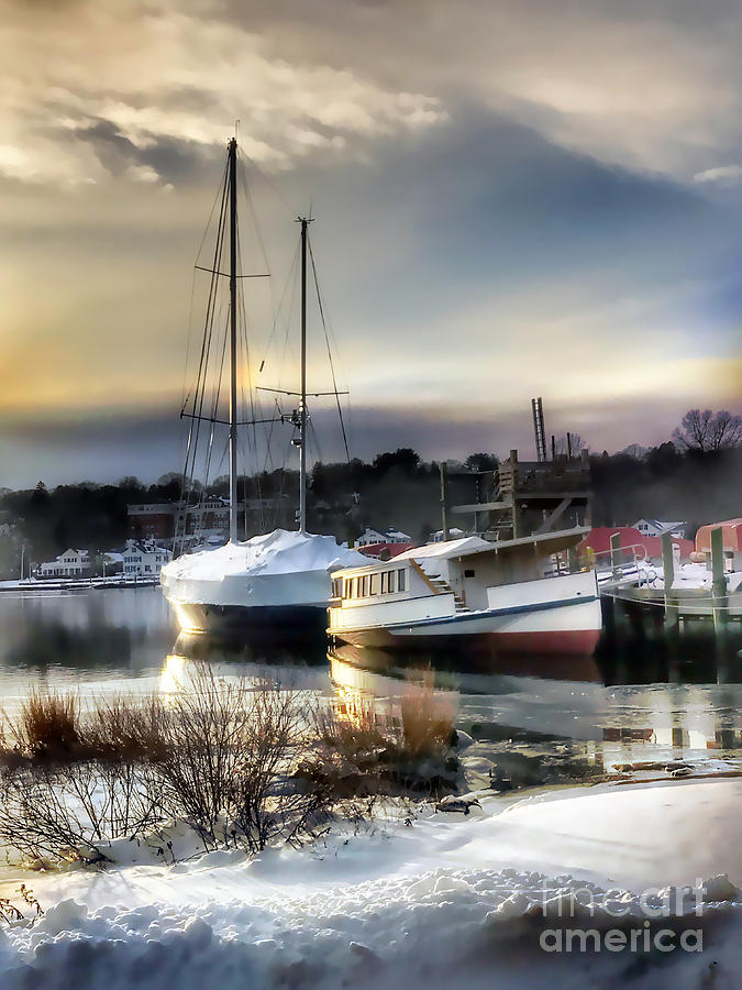 Sailboats of the Winter Solstice in Mystic, Connecticut Photograph by ...