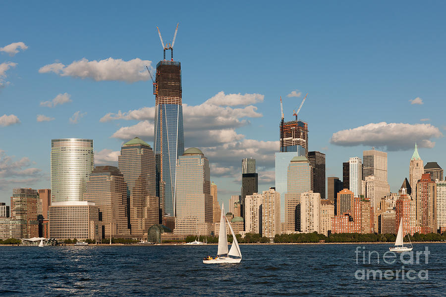 Sailboats on the Hudson III Photograph by Clarence Holmes