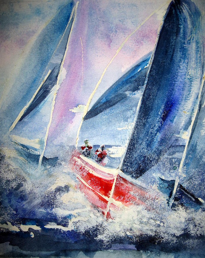 Sailboats Published Painting by Cheryl Ehlers