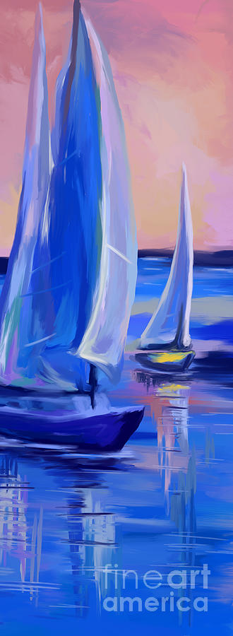 painting sailboats in harbor