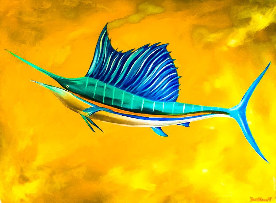 Sailfish Painting - Sailfish by Barry Knauff