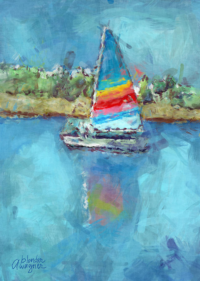 Sailing Digital Art by Arline Wagner