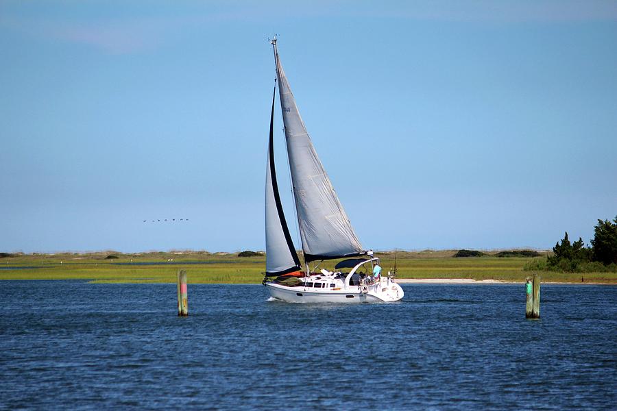 Sailing At Masonboro Island Photograph by Cynthia Guinn