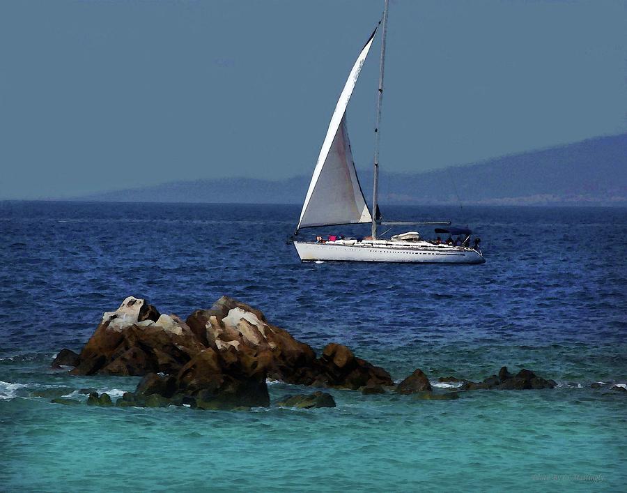 Sailing at Mykonos Photograph by Coke Mattingly