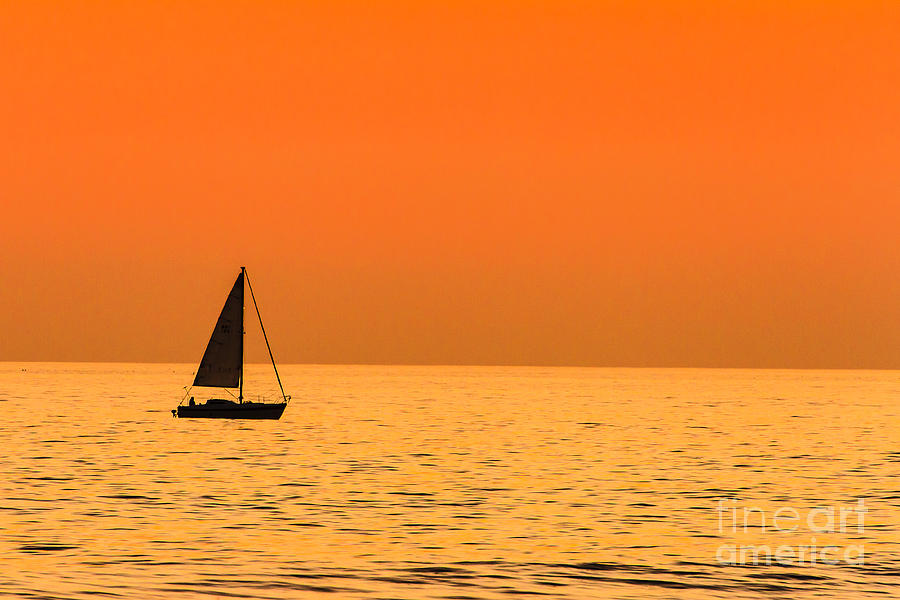 Sailing at Sunset Photograph by Ben Graham