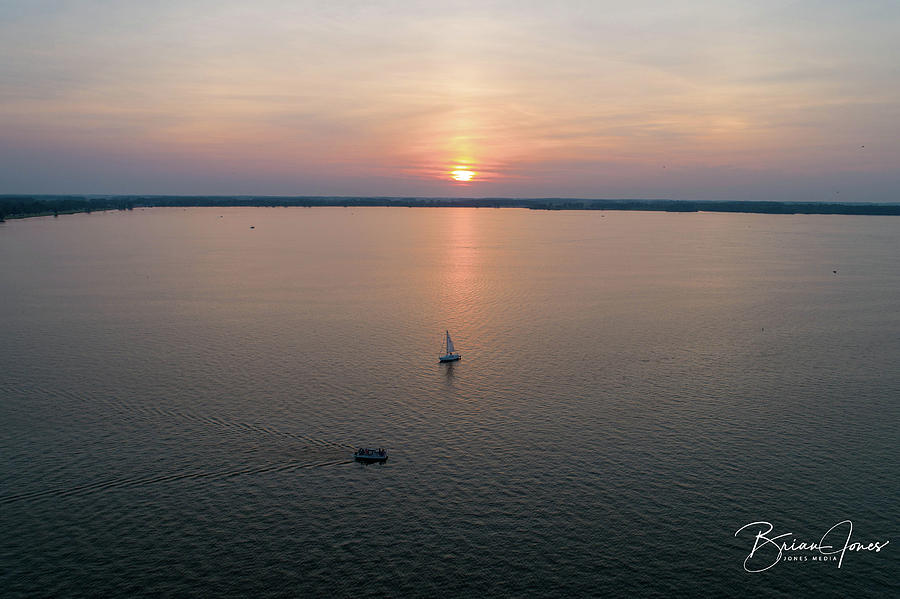 Sailing at Sunset Photograph by Brian Jones
