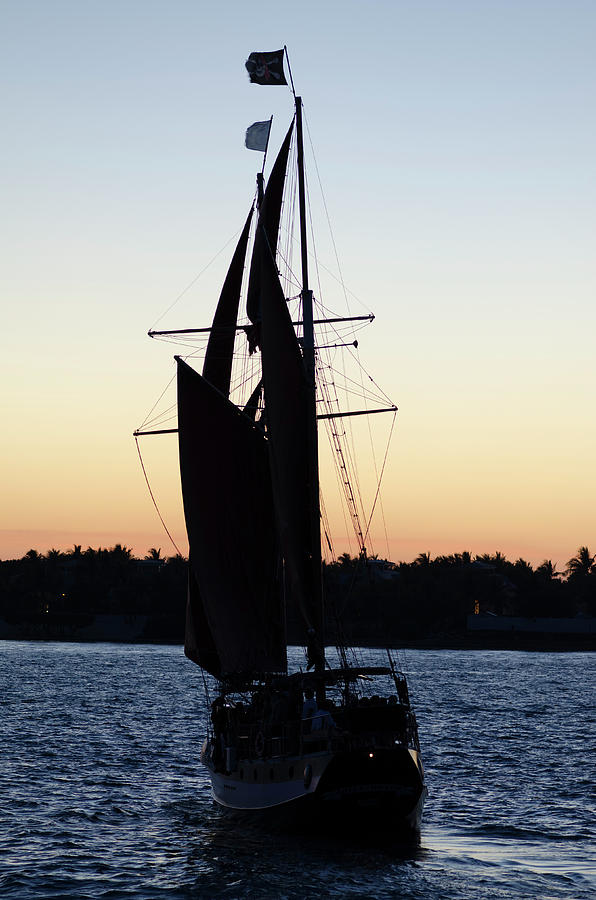 Sailing at Sunset Photograph by Jim Shackett