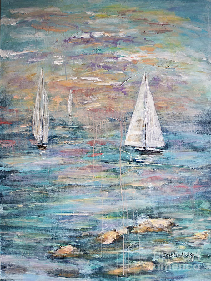 Sailing Away 1 Painting by Janis Lee Colon