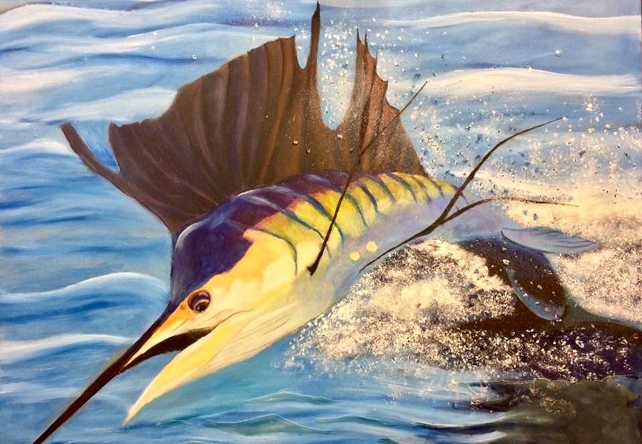 Sailfish Mixed Media - Sailing Away by Jason Rosenstock Sailfish Mixed Media - Sailing Away by Jason Rosenstock