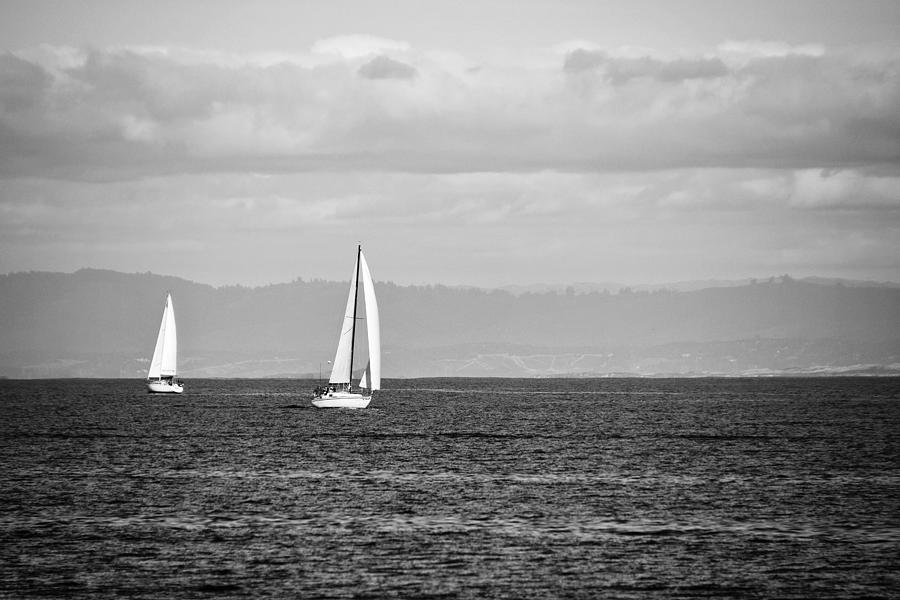 Sailing B W Photograph by Kellie Prowse