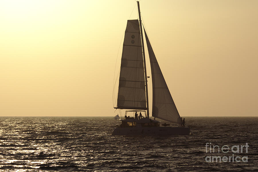 Sailing Before Sunset Photograph by Jeremy Hayden