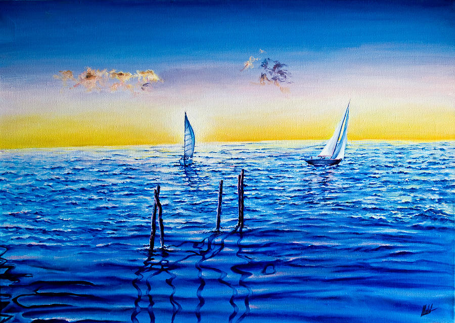 Sailing Boats Painting by Michelangelo Rossi