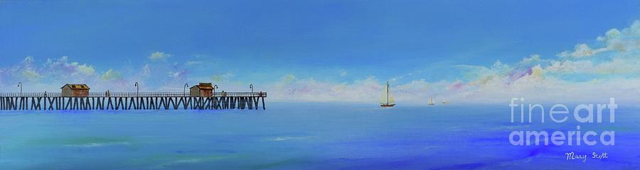 Sailing By San Clemente Painting by Mary Scott
