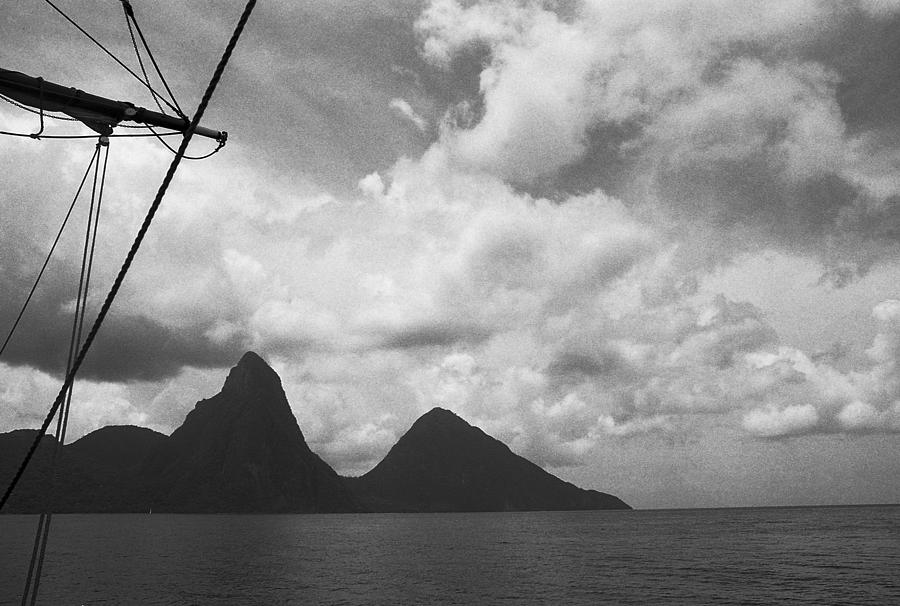 Sailing by the Pitons Photograph by Terence Davis