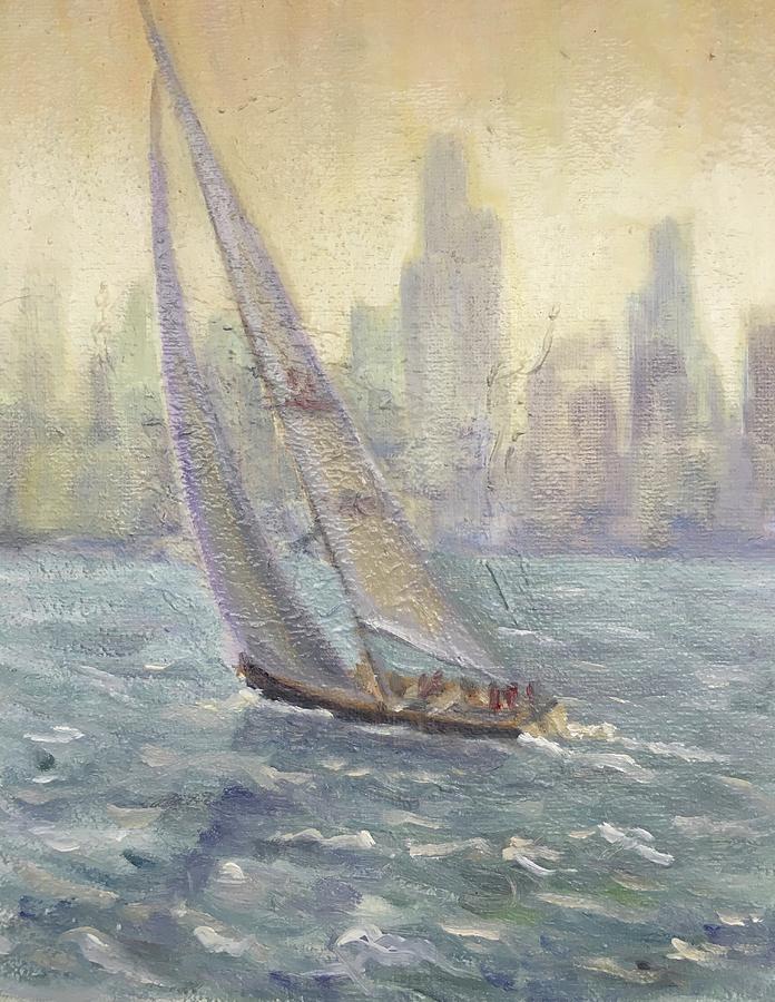 Sailing Chicago Painting by Will Germino