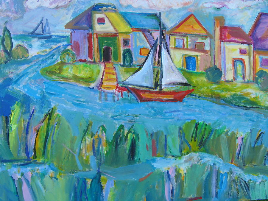 Sailing Day Painting by Marlene Robbins