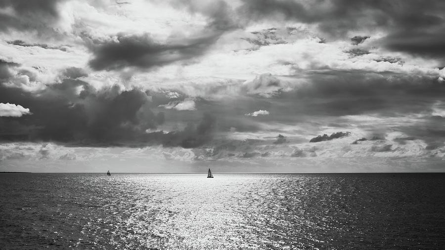 Sailing Dreams Black and White Photograph by Allan Van Gasbeck