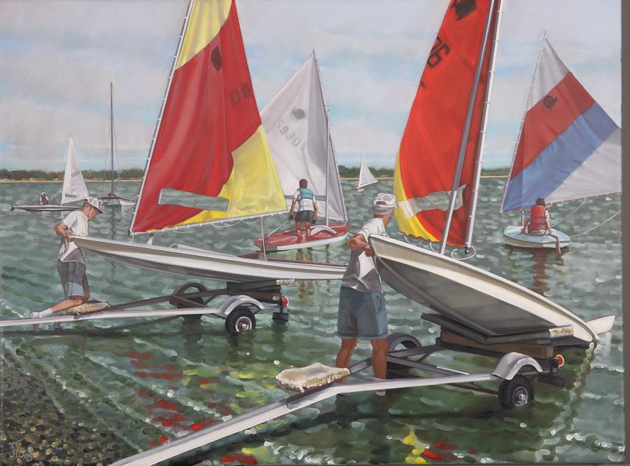 Sailing Day Painting by Gary M Long
