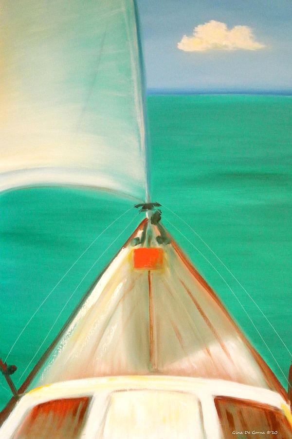 Sailing Painting by Gina De Gorna