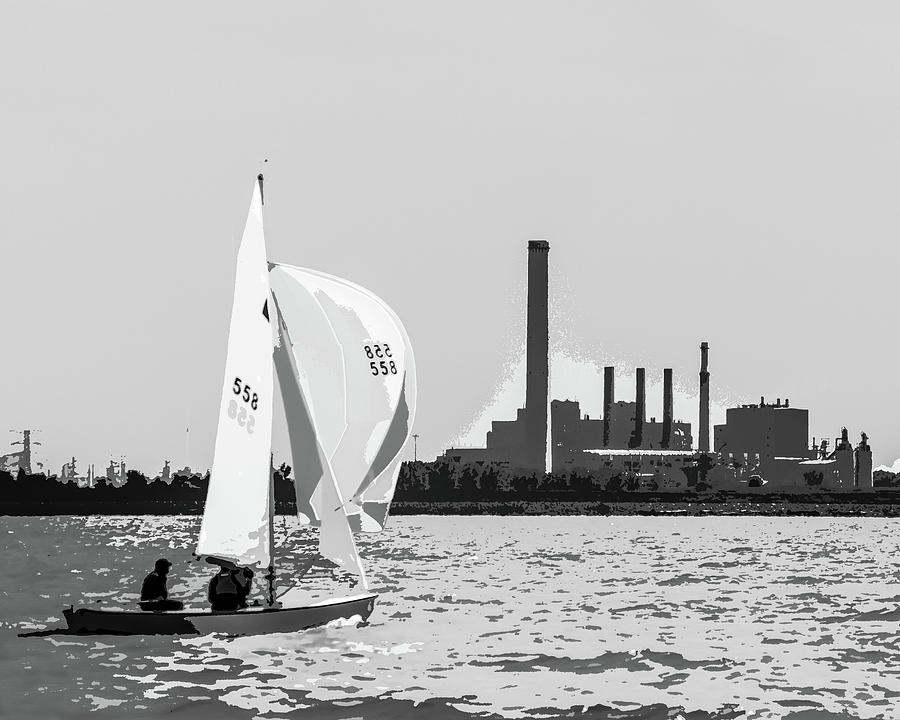Sailing in Black and White Photograph by Michael Arend