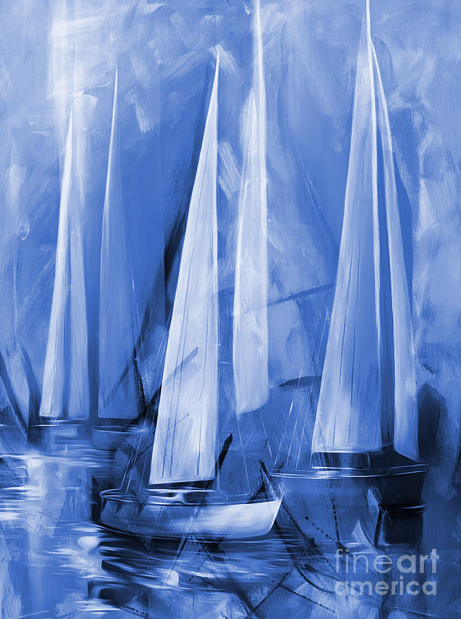 Sailing in Blue Painting by Gull G