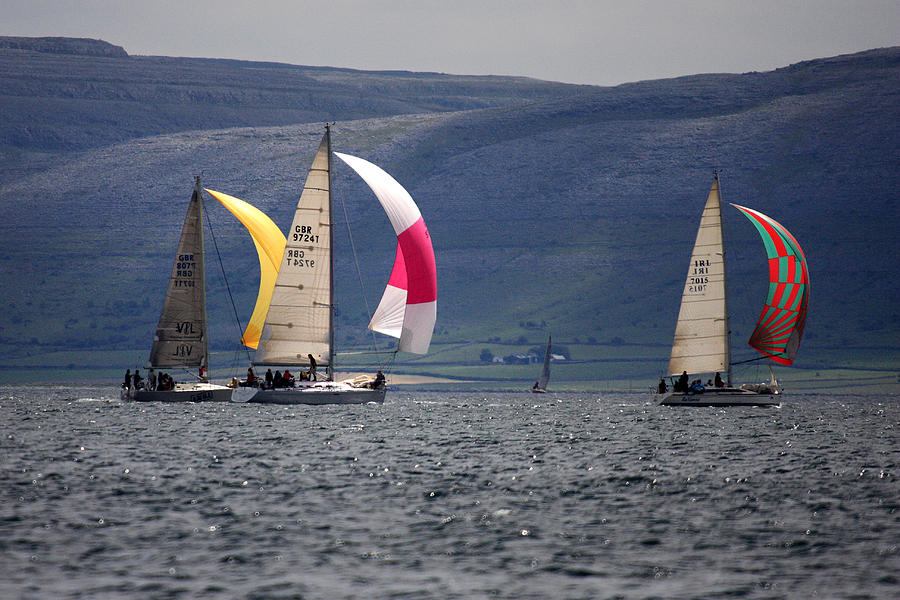 Sailing in Galway bay Ireland Photograph by Pierre Leclerc Photography