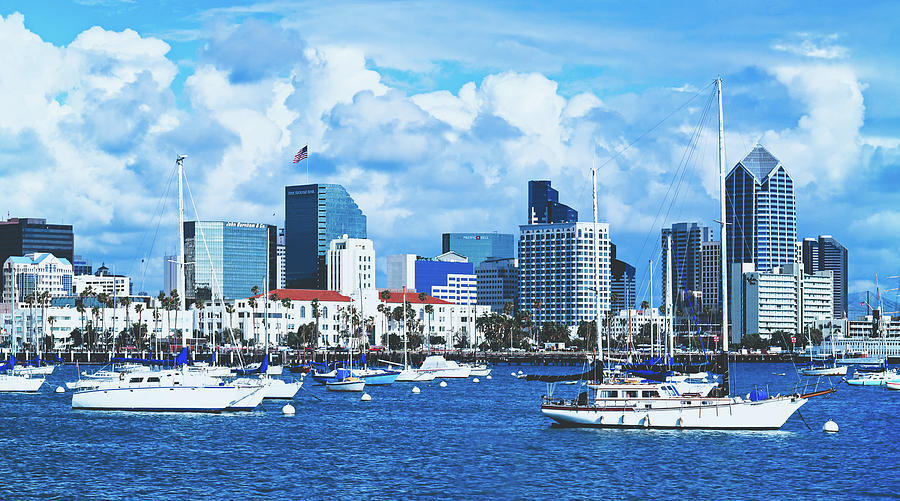 Sailing In San Diego Bay  Photograph by Mountain Dreams