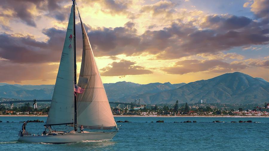 Sailing in San Diego Photograph by G Lamar Yancy