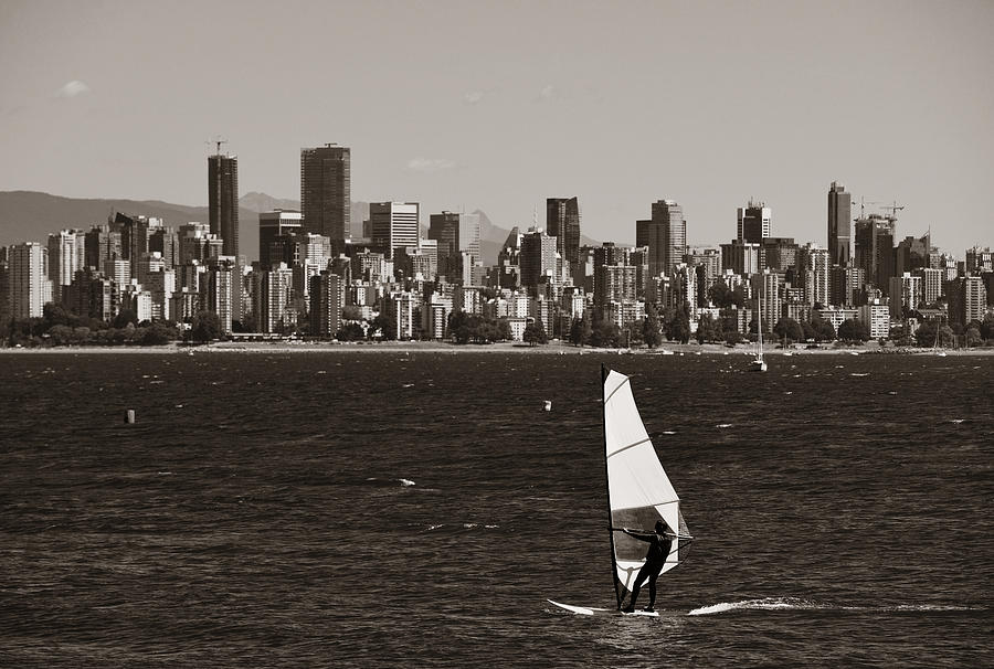 Sailing in Vancouver Photograph by Songquan Deng