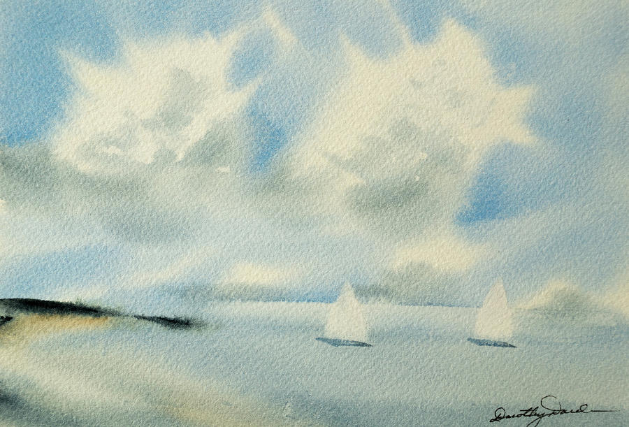 Sailing into A Calm Anchorage Painting by Dorothy Darden