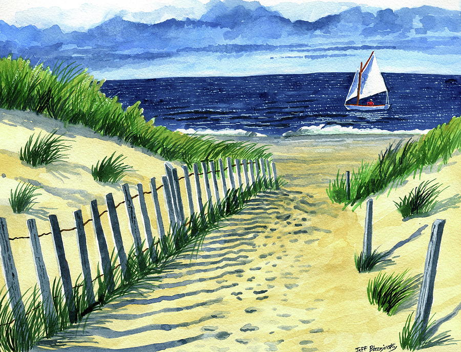 Sailing Painting by Jeff Blazejovsky