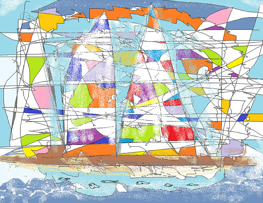 Sailing Digital Art by Jim Taylor