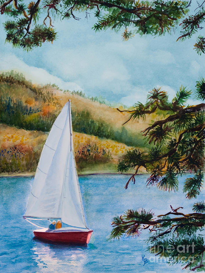 Sailing Painting by Karen Fleschler