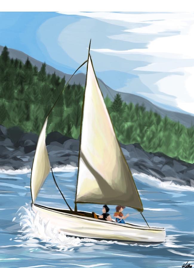 Sailing Digital Art by Kathleen Hromada