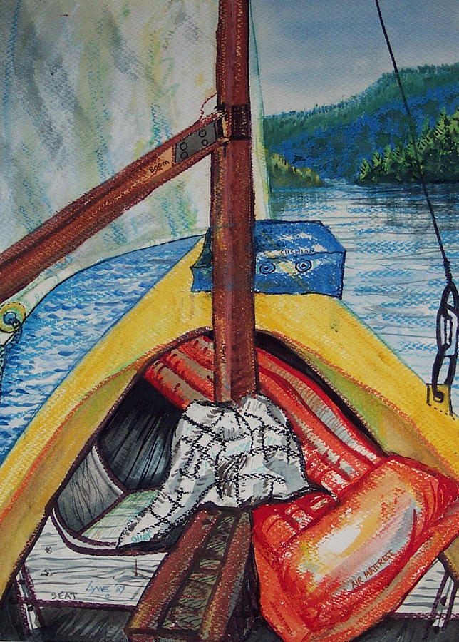Sailing Lake Roosevelt Painting by Lynne Haines
