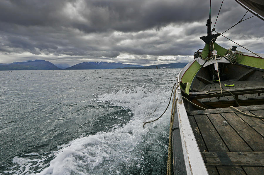 Sailing on a Nordland boat over fjord Photograph by Ulrich Kunst And Bettina Scheidulin