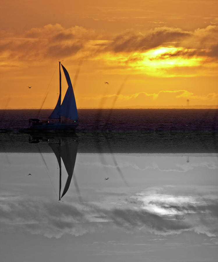 Sailing On Bald Head Island Digital Art