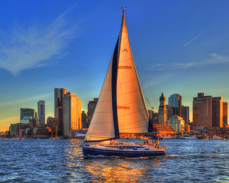 sailboat in boston harbor