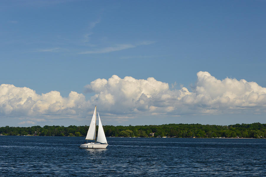 Sailing On Kempenfelt Bay  Photograph by Lyle Crump