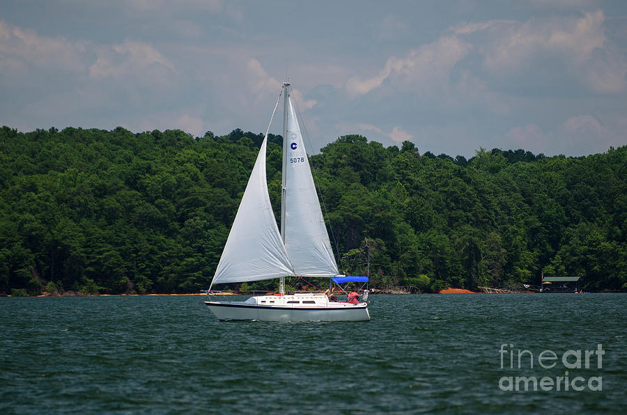 Sailing on Lake Hartwell Photograph by Dale Powell