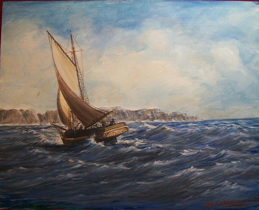 Sailing on Narragansett Bay Painting by Perrys Fine Art