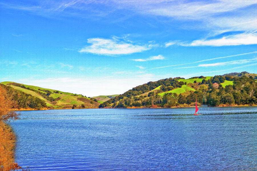 Sailing On San Pablo Dam Reservoir Photograph by Joyce Dickens