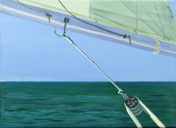 Nature Painting - Sailing on the Bay by Judy-Joy Bell