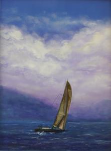Sailing On The Bay-San Francisco California Painting by Jeanie Chadwick Sailing On The Bay-San Francisco California Painting by Jeanie Chadwick