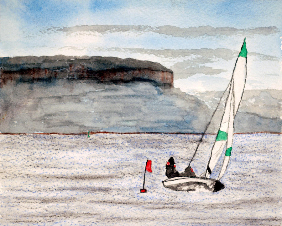 Sailing on Thunder Bay Painting by R Kyllo