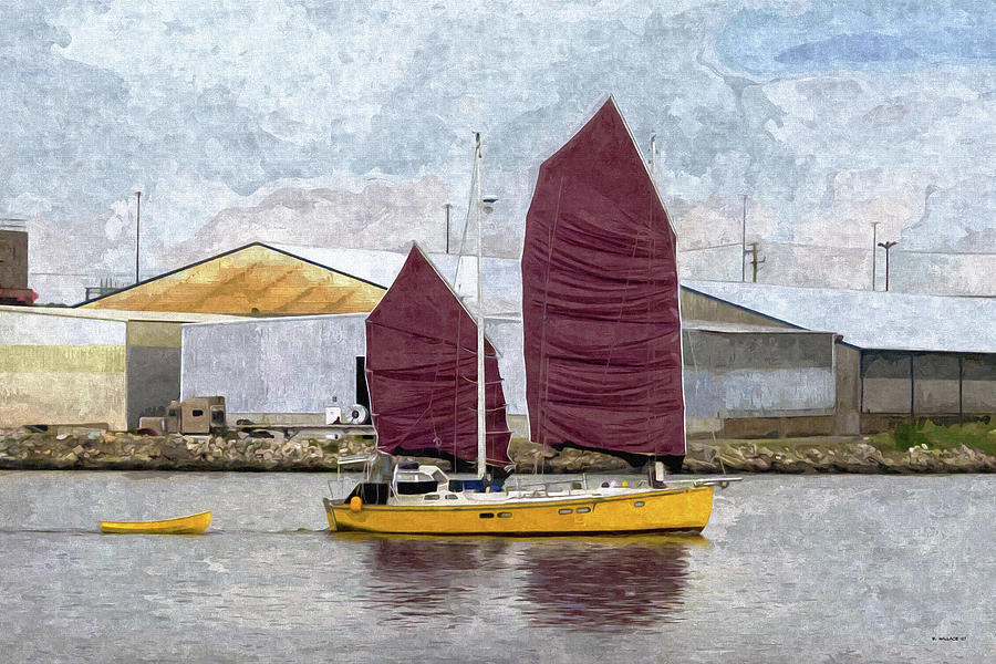 Sailing Out Of Baltimore - Paint FX Mixed Media by Brian Wallace