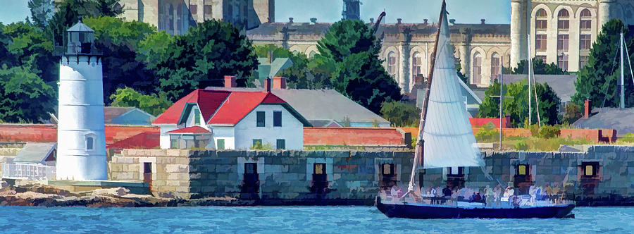 Sailing Past Fort Constitution Photograph by David Thompsen