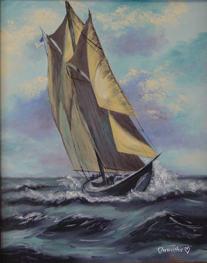 Sailing Painting by Quwatha Valentine