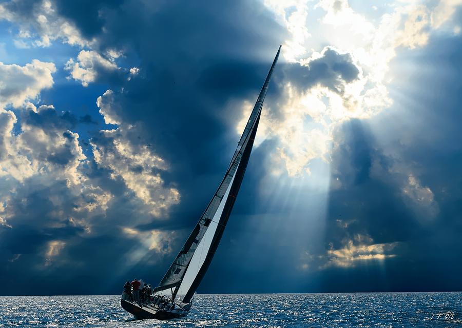  Sailing Ship . The sea hates a coward.  Photograph by Jean Francois Gil